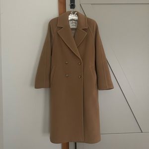 Chic wool/cashmere Wilfred camel coat